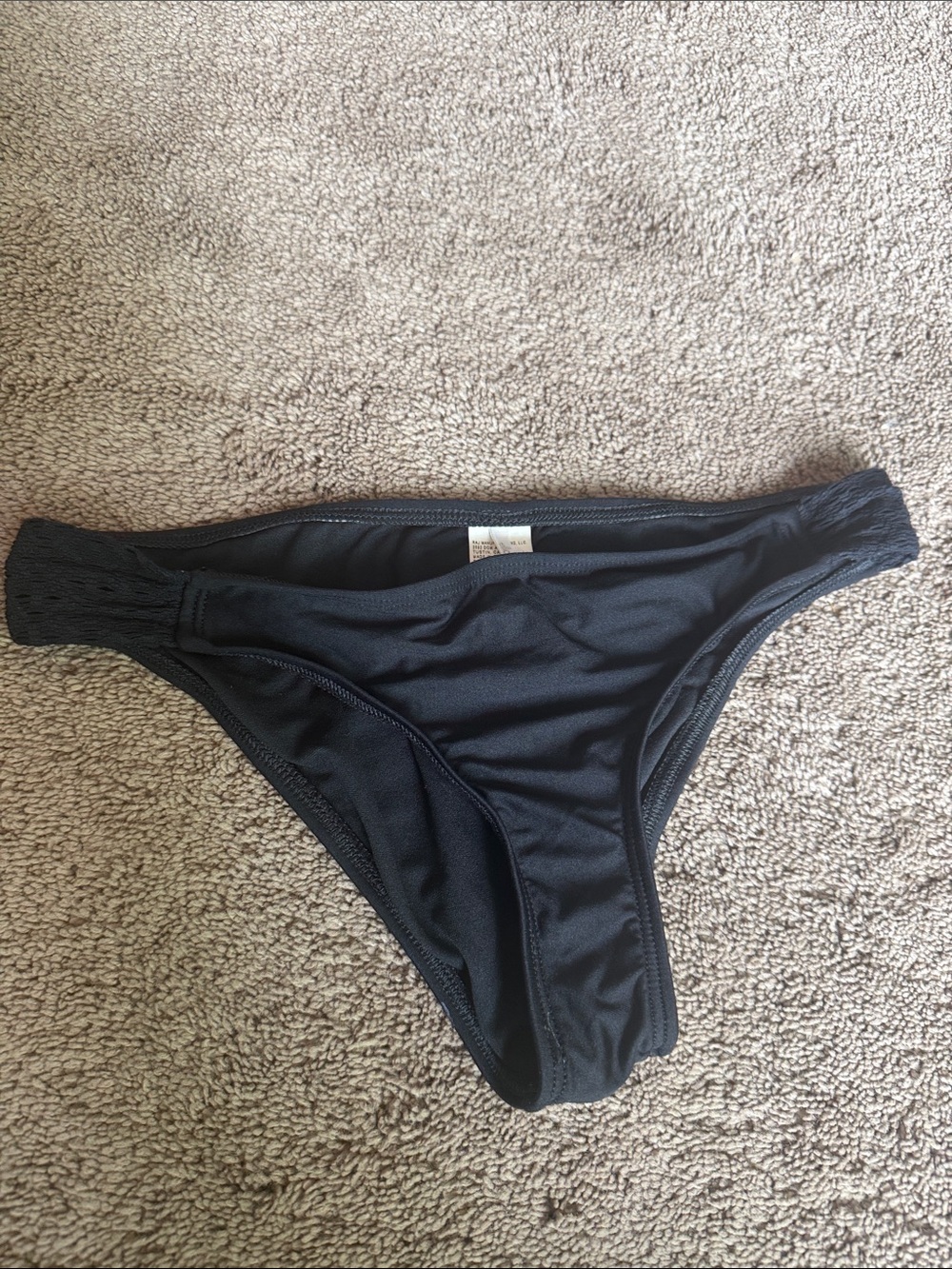 Ella Moss Black Bikini Bottom with mesh lace detail